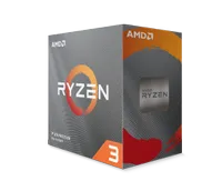 AMD Ryzen 3 3300X CPU box on a grey background