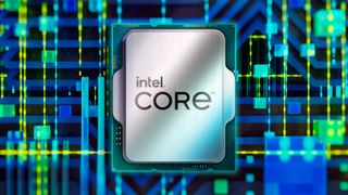 intel alder lake marketing image showing CPU with Intel Core logo