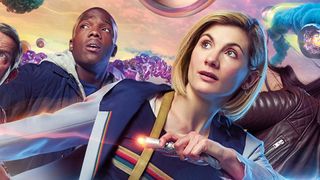 the cast of Doctor Who season 13 including Jodie Whittaker as the Thirteenth Doctor