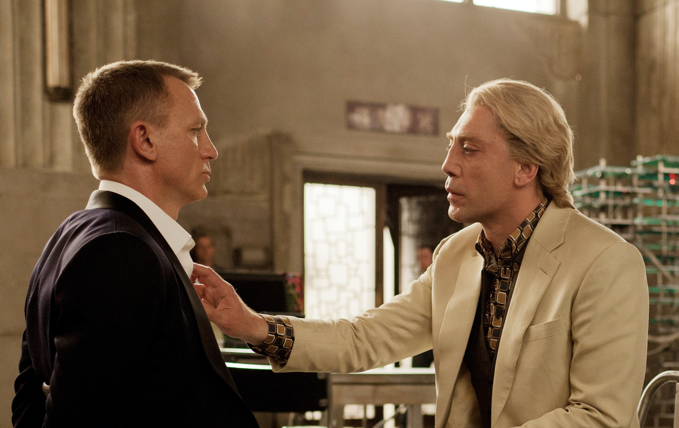 Daniel Craig and Javier Bardem in Skyfall