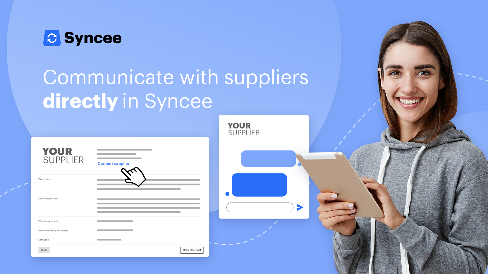 Communicate with suppliers directly in Syncee