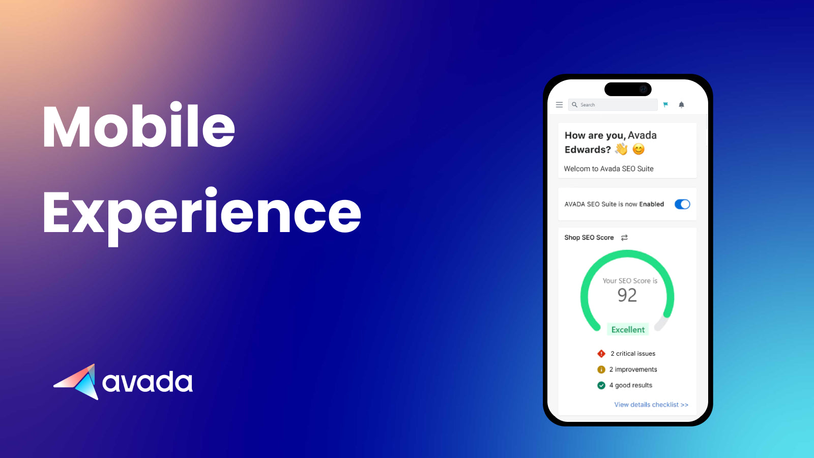 Mobile SEO experience with SEO Score