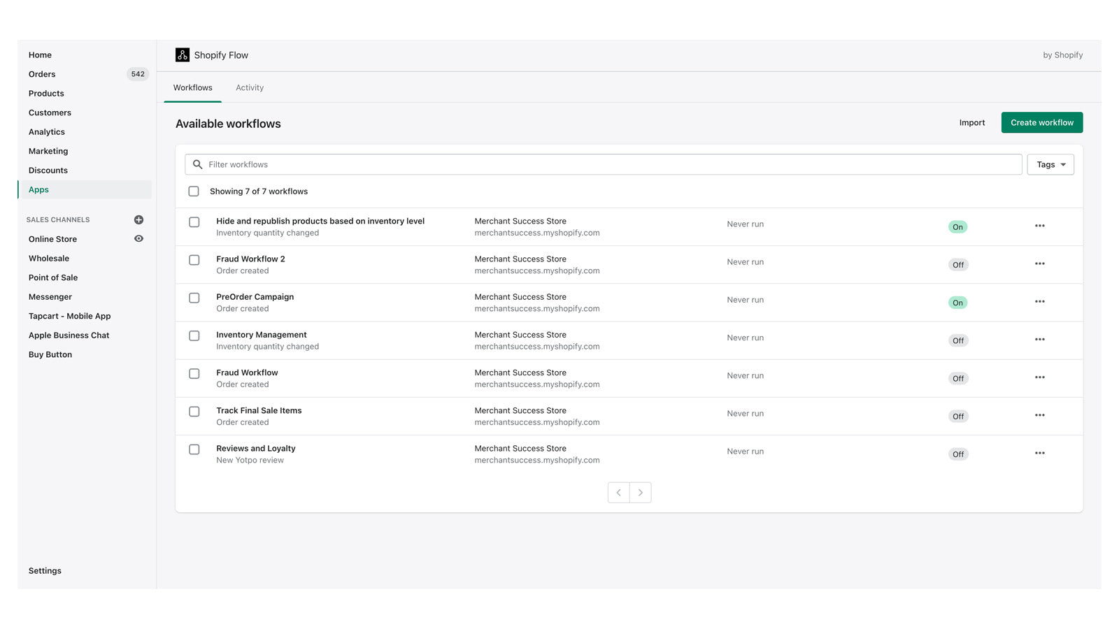 Gain insight into workflows by tracking status and performance