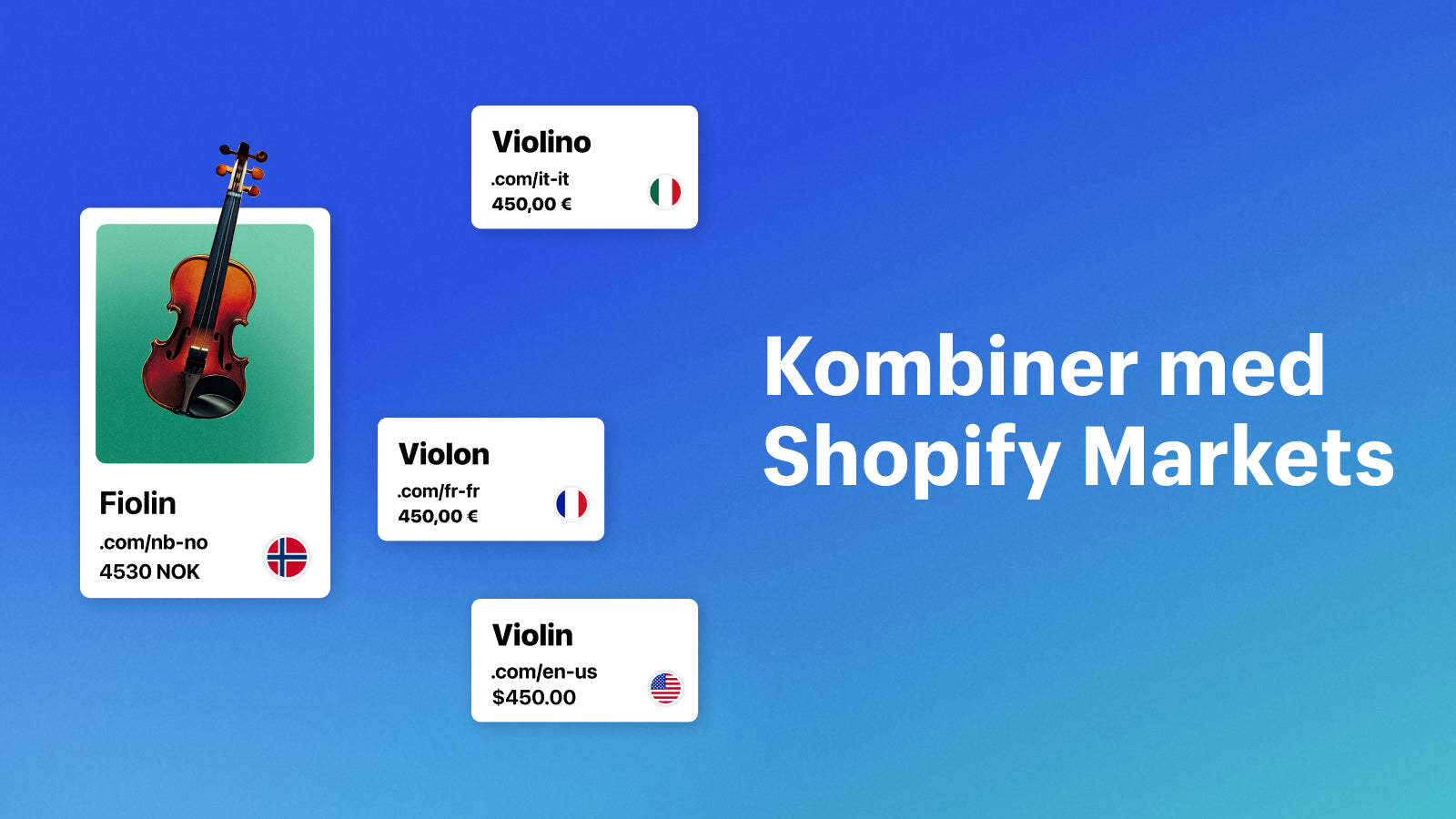 Kombiner med Shopify Markets