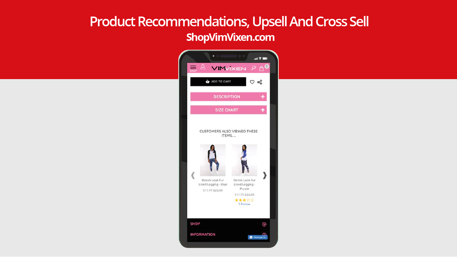 Product Recommendation Upsell & Cross Sell Vixen