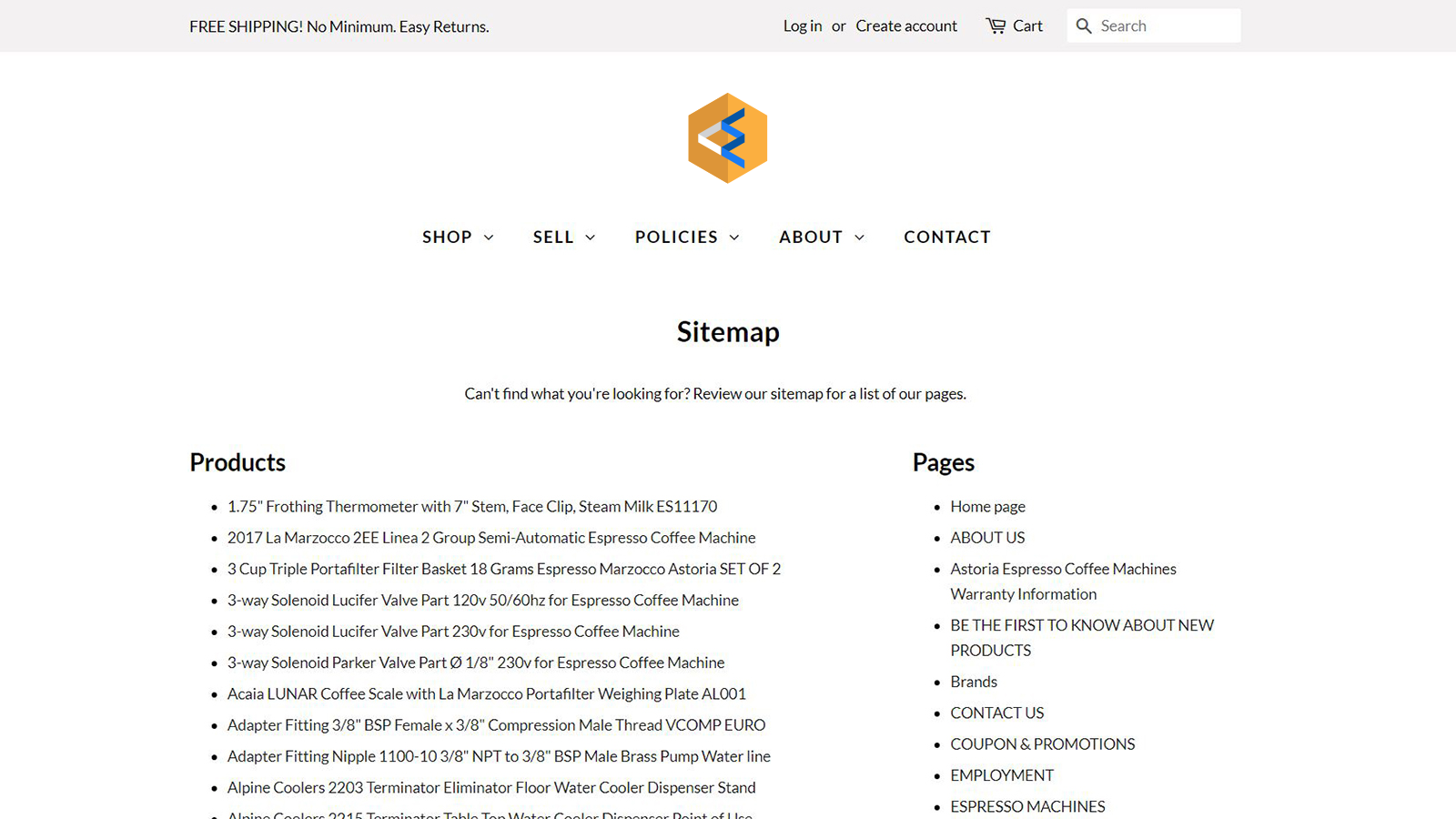 2-column sitemap layout