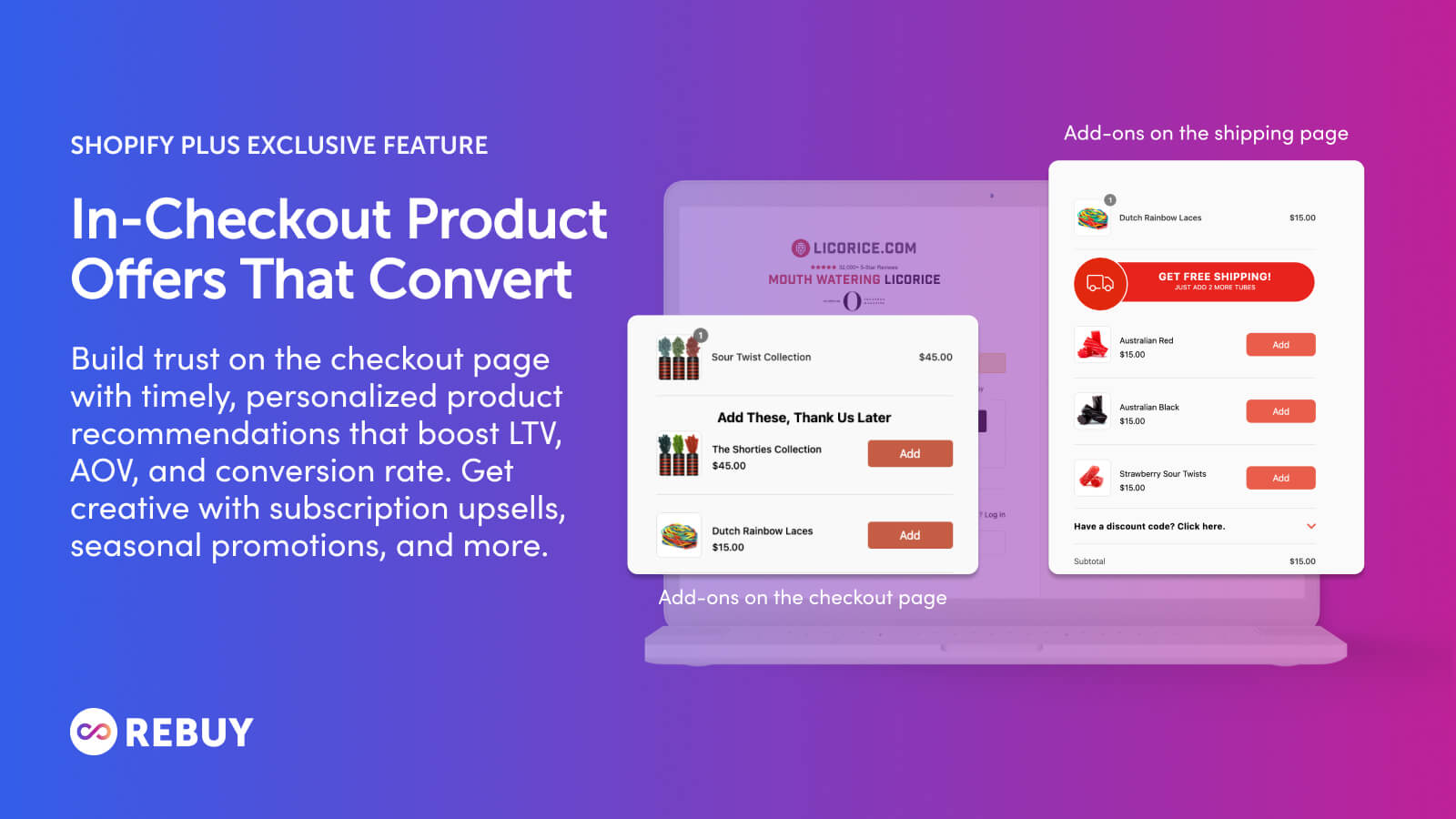 Convert shoppers via checkout customizations and upsells