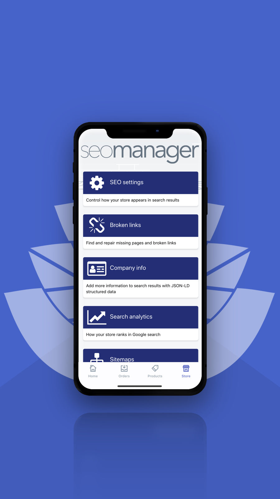 Intuitive SEO Manager mobile admin 