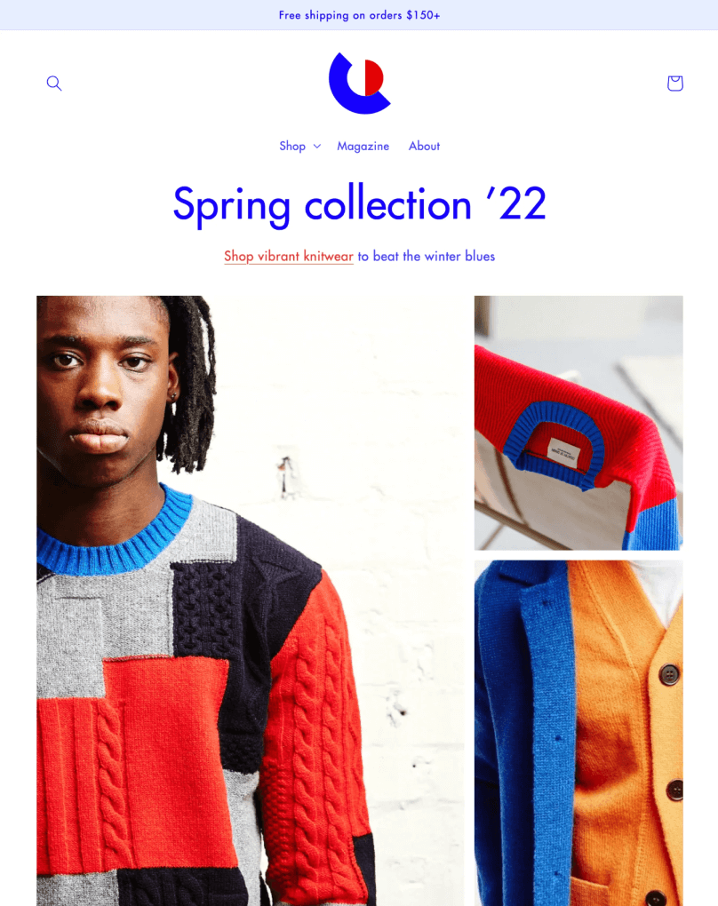 Pré-visualização de um Colorblock, um tema vibrante ideal para a indústria da moda