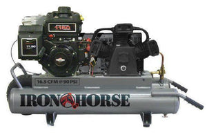 Iron Horse 8 Horse Power 10 Gallon Air Comrpessor With Electric Start Briggs And Stratton Engine-iron horse air compressors-Tool Mart Inc.