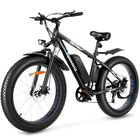 ANCHEER 26 Inch Wheel 500W Fat Tire Electric Mountain Bike with Removable 48V 10Ah Battery AMA5721