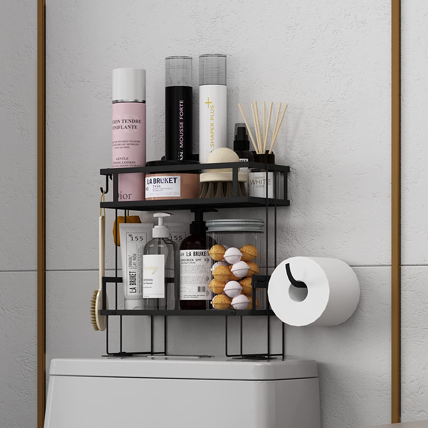 Welland Bathroom Over Toilet Storage Shelf 2 Tier Bathroom Organizer Welland Store