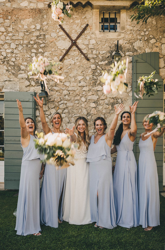 Mixing Light Blue Bridesmaid Dresses Constellation Ame