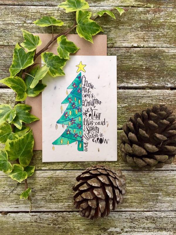 Buy Plantable Christmas Card Christmas Tree Eco Vegan Acala
