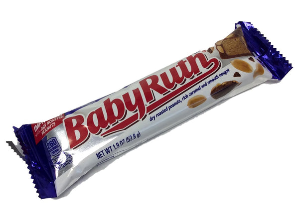 Baby Ruth 1 9 Oz Candy Bar Box Of 24 Oldtimecandy Com
