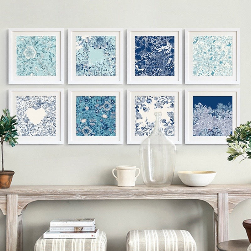Buy Blue Floral Wall Art With Frame At 30 Off Staunton And Henry