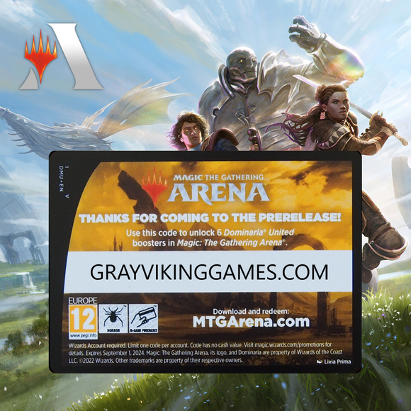 Dominaria United Prerelease Pack Code 6 Boosters Gray Viking Games