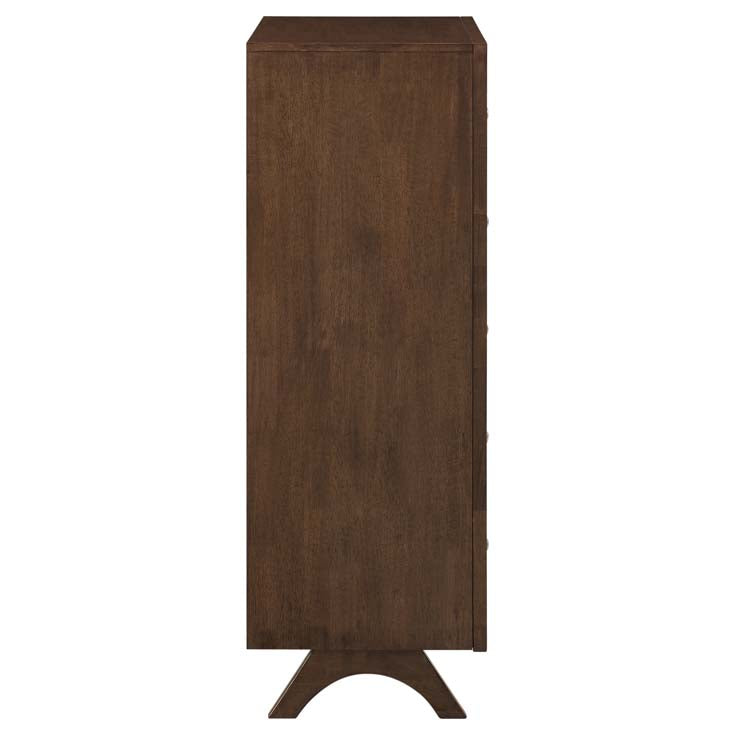 Providence Five Drawer Chest In Walnut