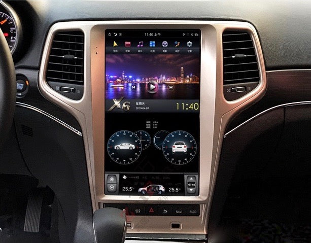 Jeep Grand Cherokee 2011 2019 13 6 Vertical Screen Android Radio Tesl Rhino Radios