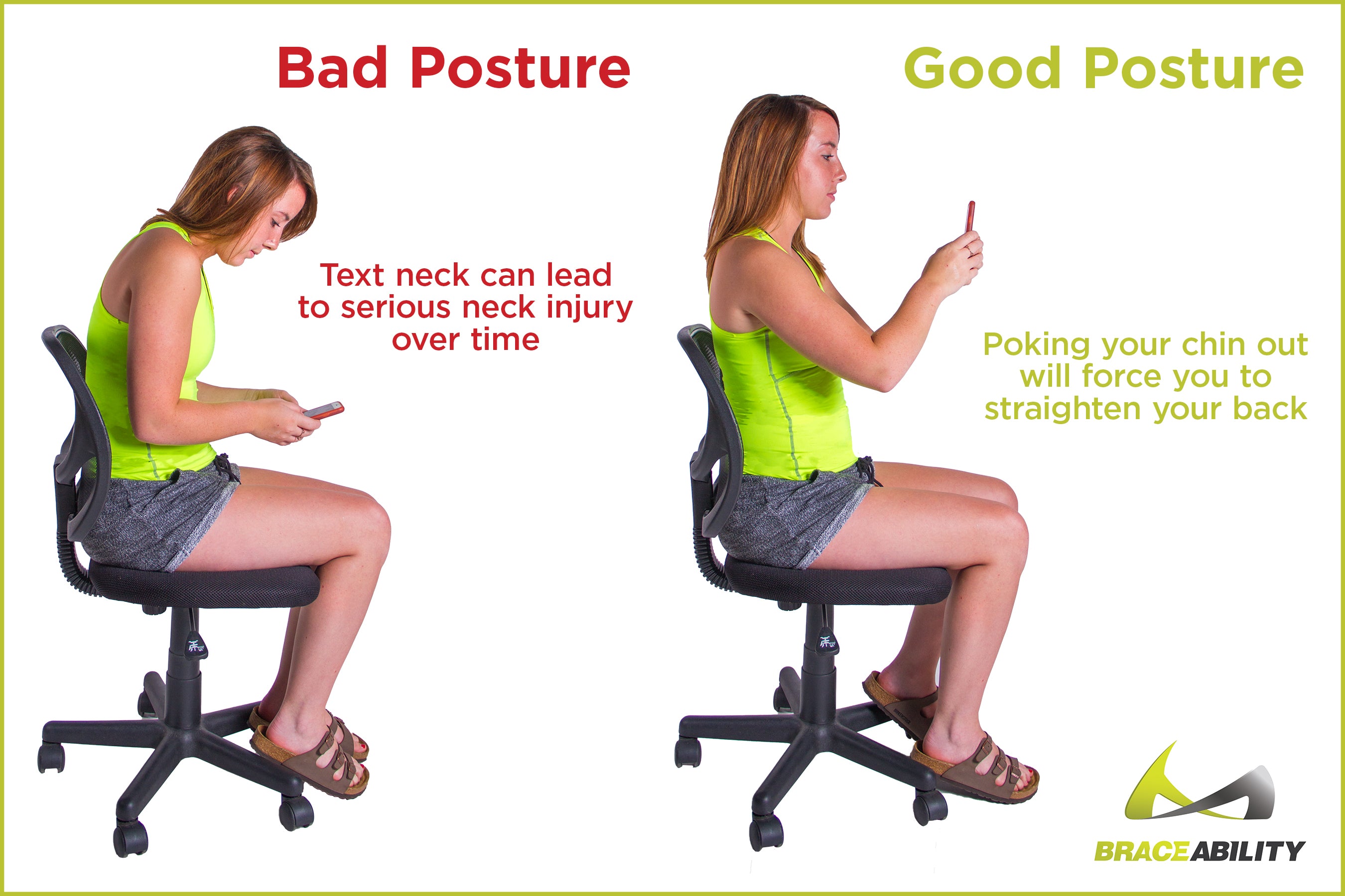 Good Vs Bad Posture How To Fix Poor Posture Back Slouching