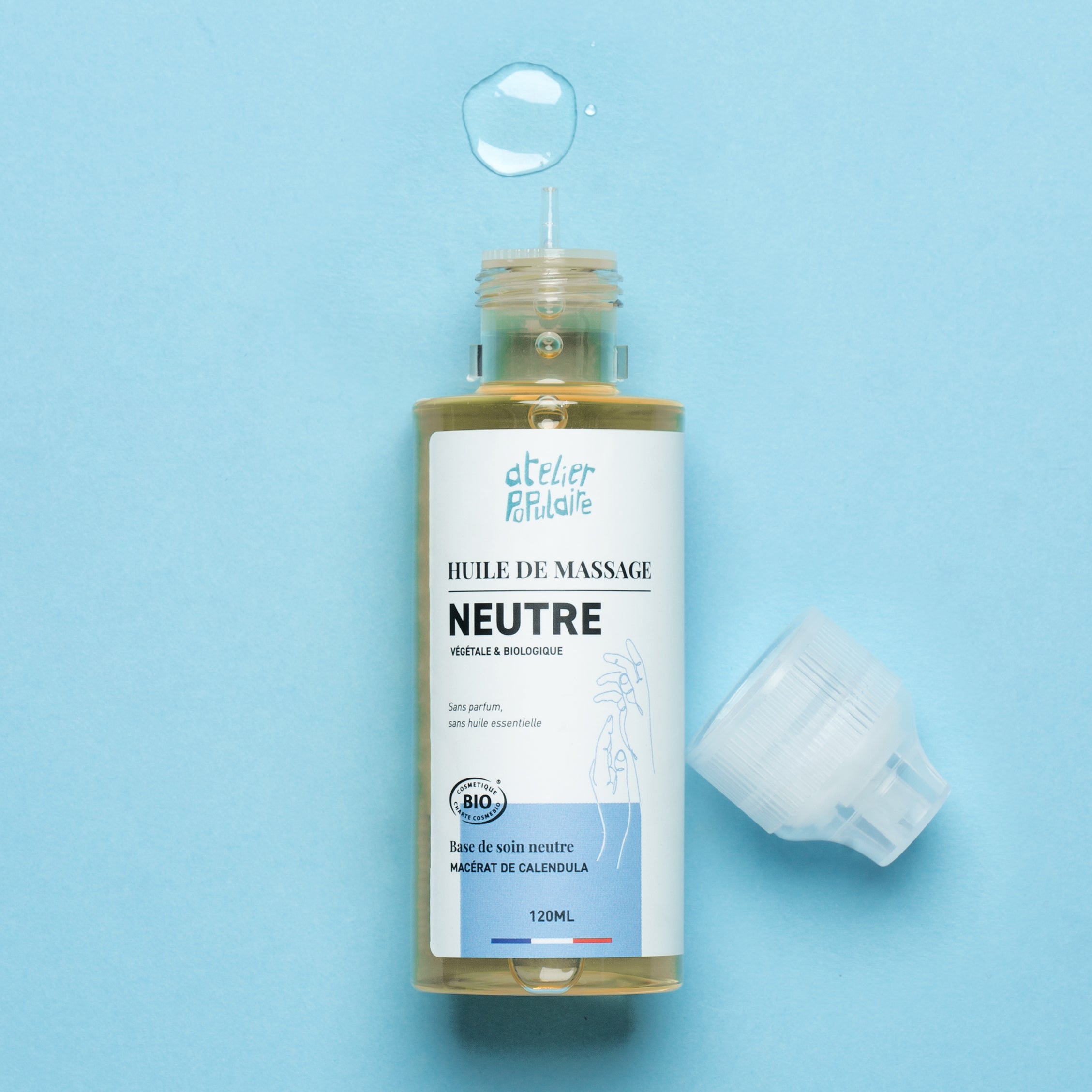 Huile De Massage Biologique Neutre Cosmos Organic 120ml Atelier Populaire Paris