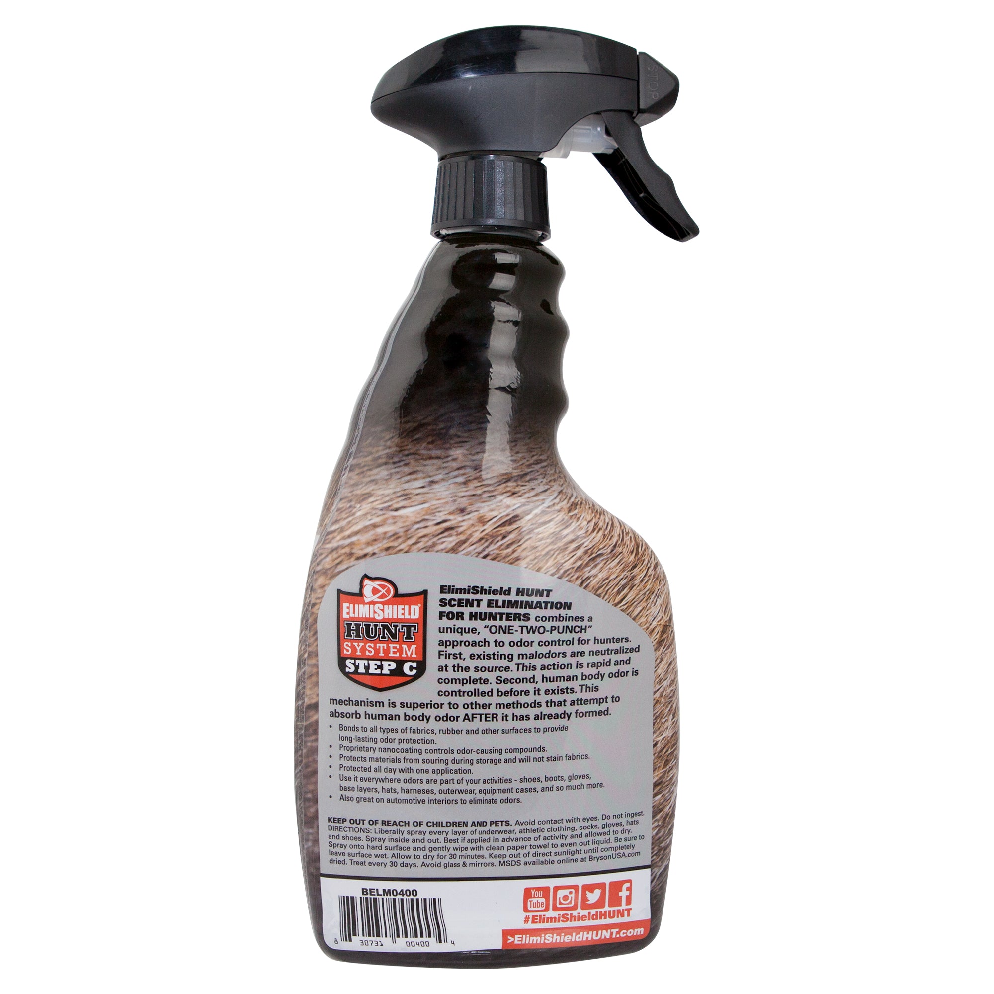 Elimishield Hunt Scent Elimination Spray 23oz Hunter Safety System