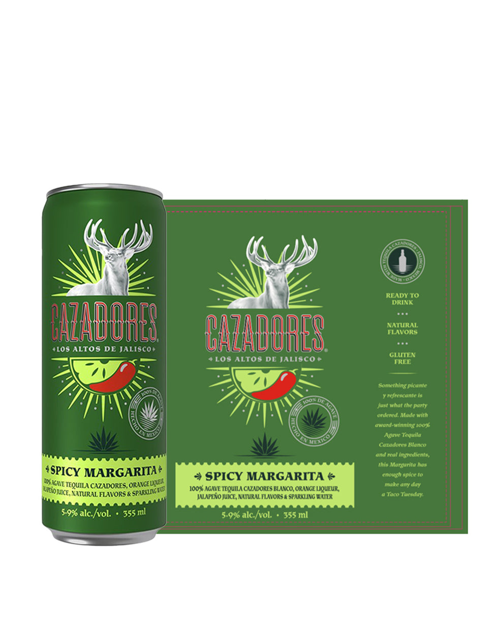 Tequila Cazadores Ready To Drink Spicy Margarita 4 Pack Reservebar