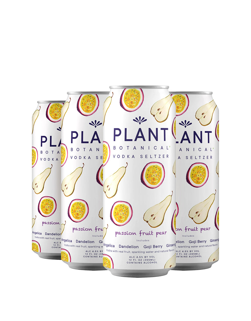 Plant Botanical Passionfruit Pear Premium Vodka Seltzer Pack Of 4 Reservebar