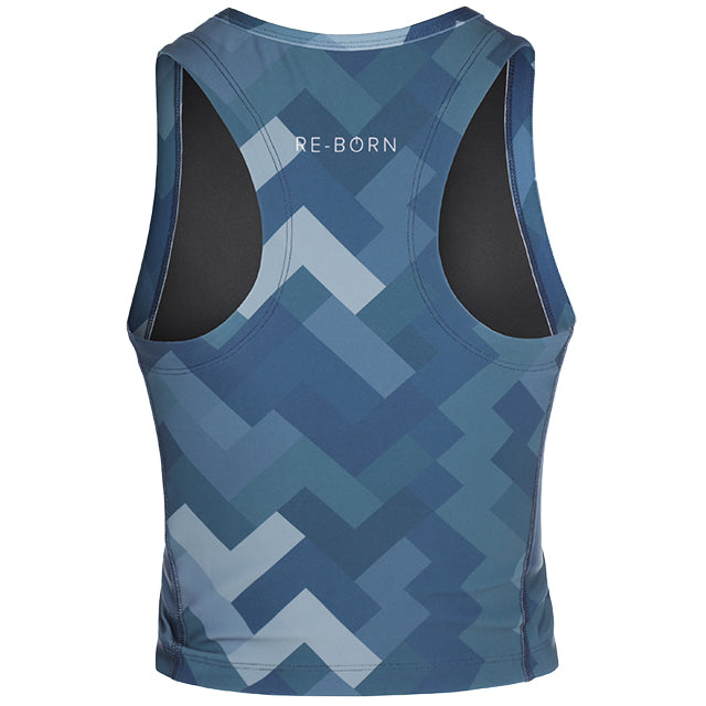 Women Sport Crop Top Camo Blue Print O 2119 1 Re Born Sports