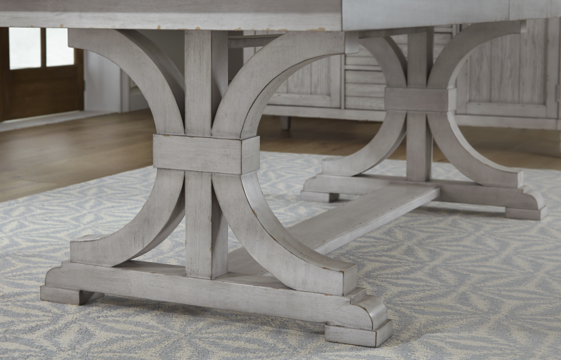 Seaview 7 Piece Extendable 86 122 Dining Set Weathered Distressed Peter Andrews