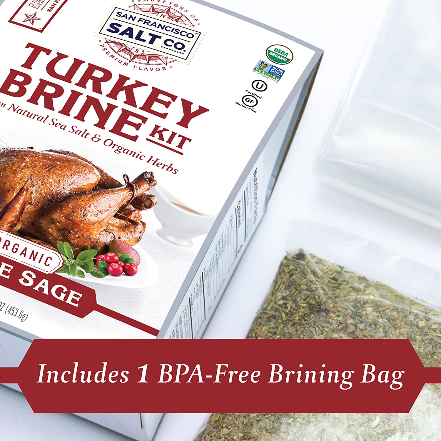 Organic Turkey Brine Kit Apple Sage San Francisco Salt Company