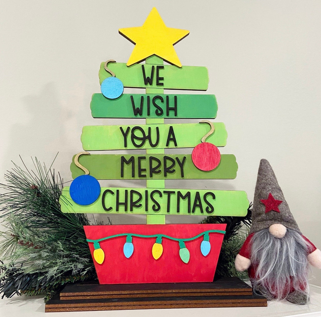 Blank We Wish You A Merry Christmas Tree Shelf Sitter The Crafty Hangout