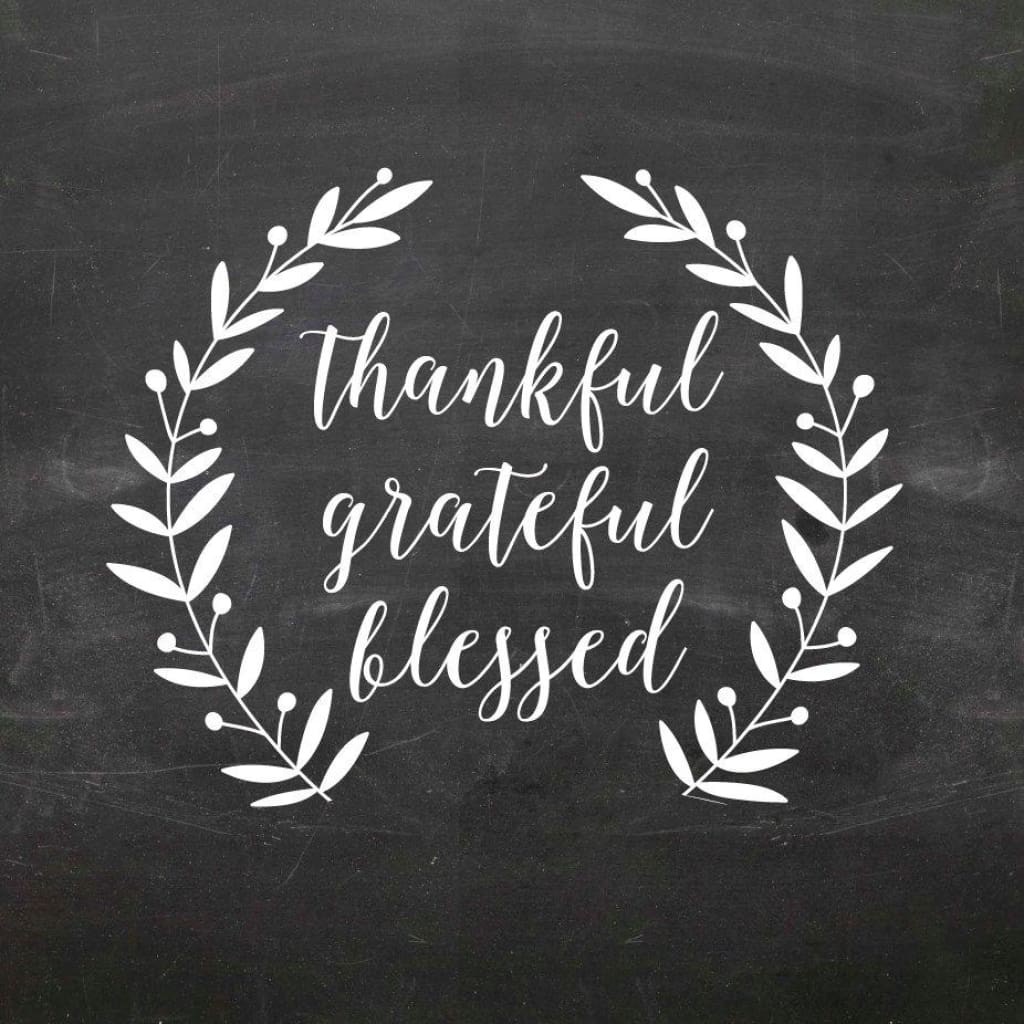 Thankful Grateful Blessed Wall Decal Db391 Designed Beginnings