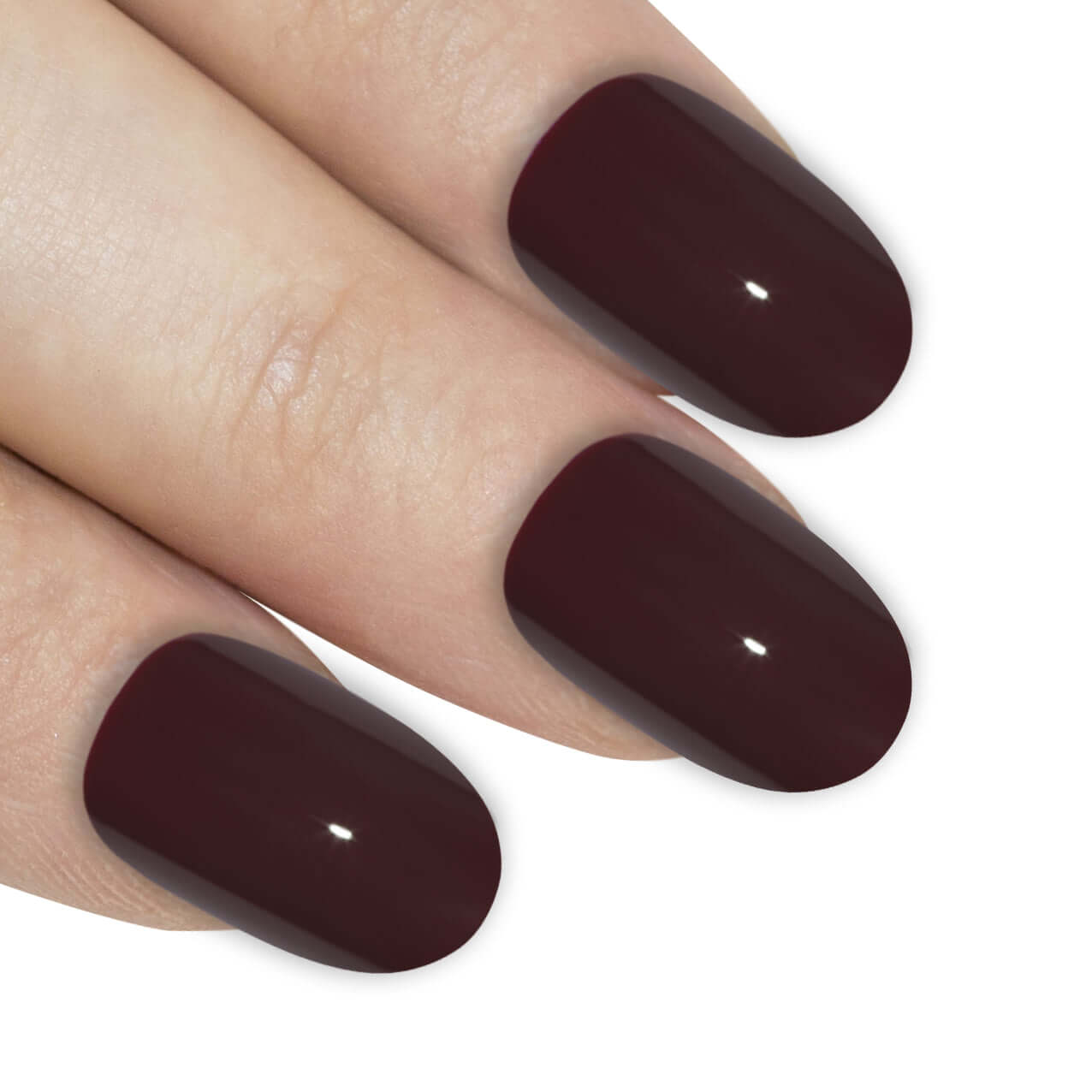 False Nails By Bling Art Red Brown Polished Oval Medium Fake Acrylic Nail Tips At 6 29 Gbp Only From Bling Art