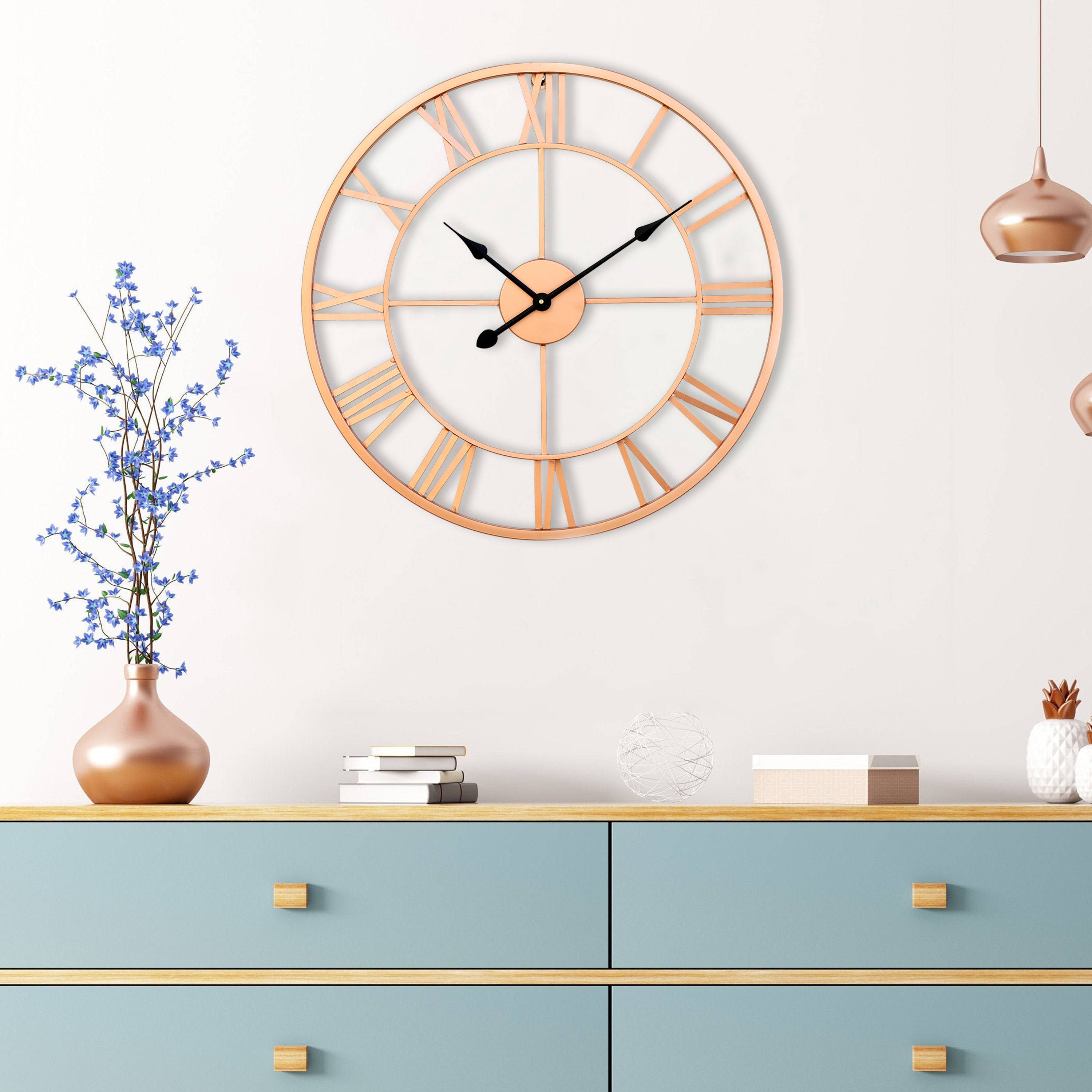 Craftter Handmade Medium Copper Wall Clock Metal Wall Art Sculpture Wa Craftter Com