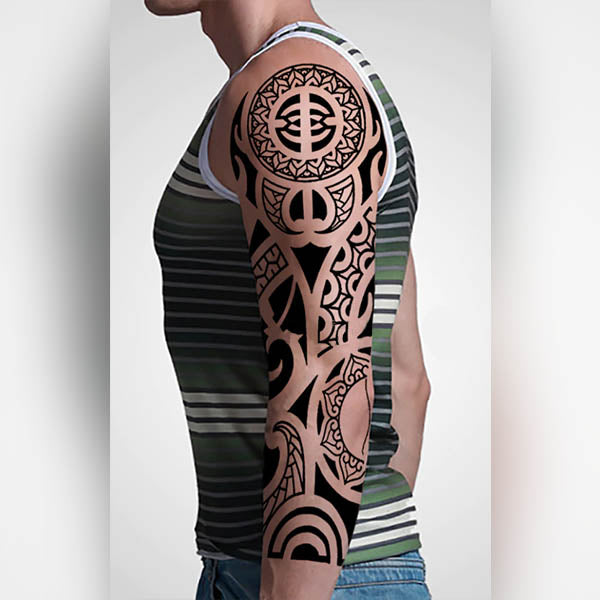 Tatouage Homme Bras Maori 3 Achetes Le 4eme Offert Tattoo Ephemere