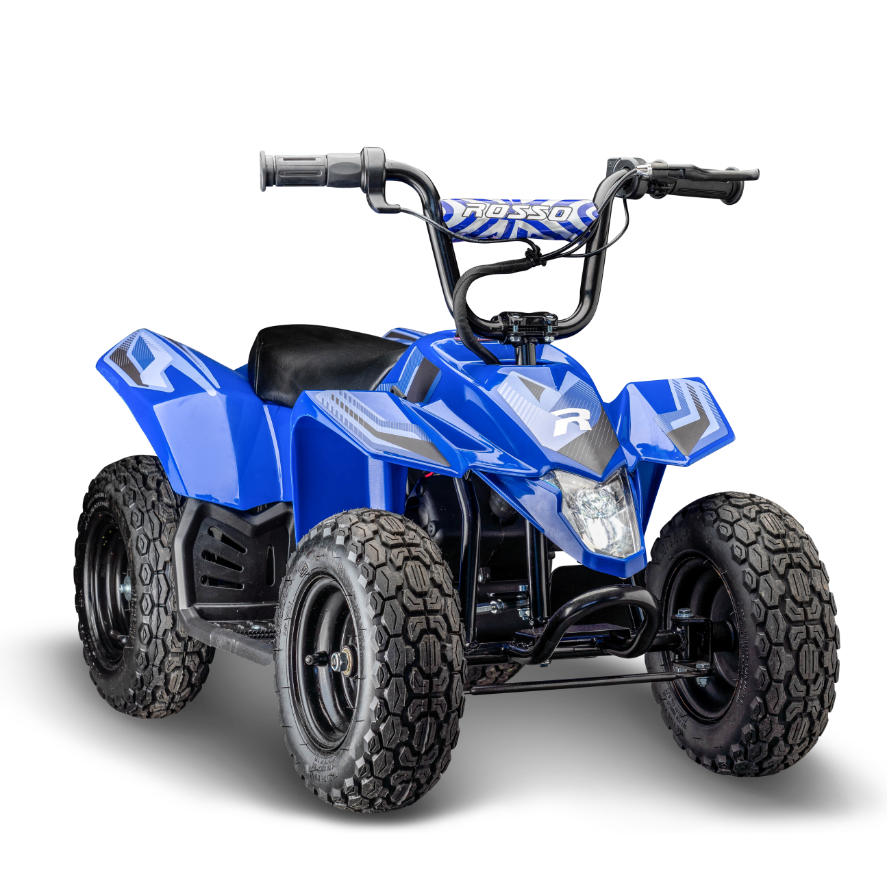 Electric Blue Four Wheeler For Kids Rosso Motors Equad Atv Rosso Motors Kids Toys
