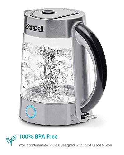 Zeppoli Electric Kettle Bpa Free Fast Boiling Glass Tea Kettle