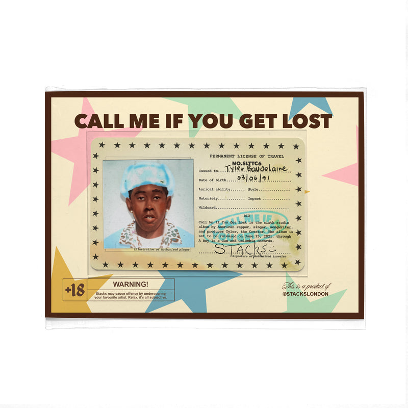 Tyler The Creator Call Me If You Get Lost Limited Edition Card Stacks London