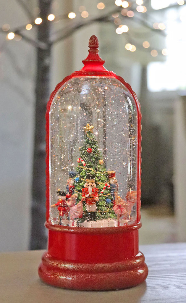 Christmas Scenes Snow Globes Lighted Water Lanterns