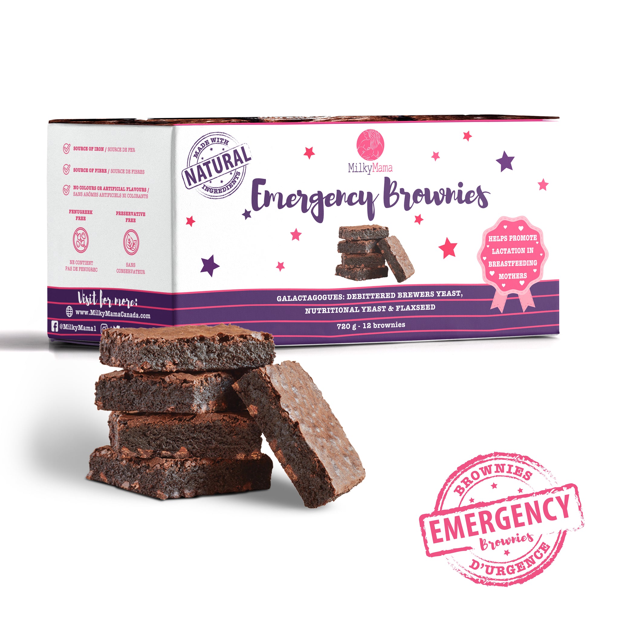 Emergency Brownies 1 Dozen Milky Mama Canada