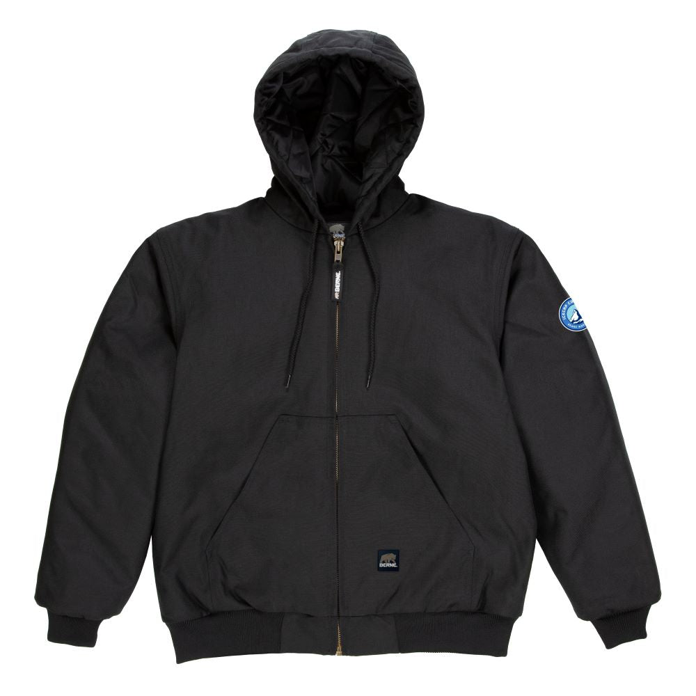 Berne Men S Icecap Arctic Insulated Wp Hooded Jacket Black Trav S Outfitter