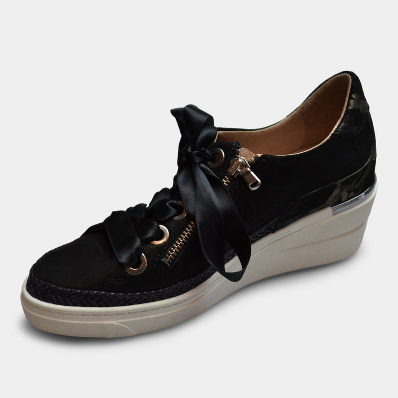 Softwaves Sneaker Wedge In Black A Step Above Shoes