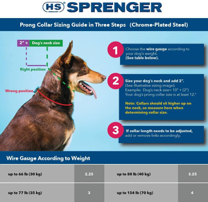 Herm Sprenger 2 25mm Prong Collar No Bad Dogs Official
