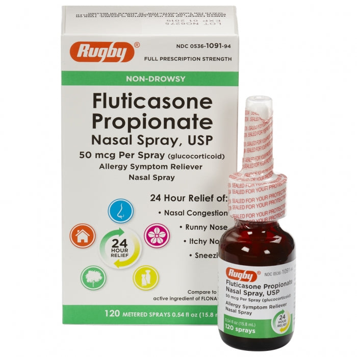 Rugby Nasal Spray Fluticasone Propionate 50mcg 120 Metered Sprays Wellspring Meds