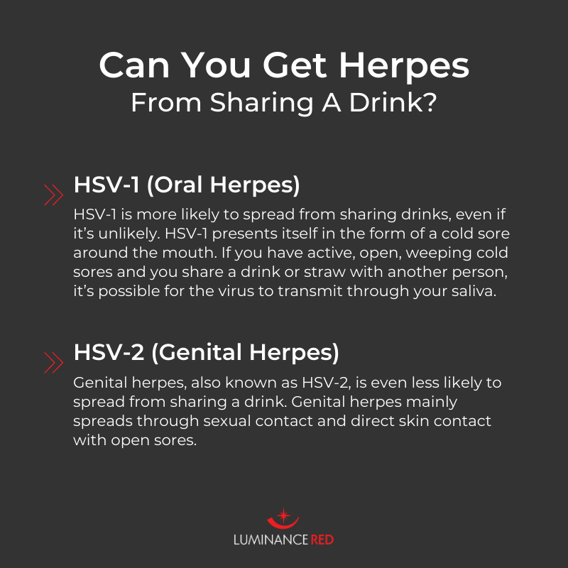 Can You Get Herpes From Sharing A Drink Your Risk Of Transmitting The Luminance Red