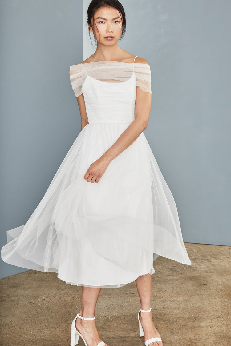 Lw144 Tulle Midi Dress Amsale