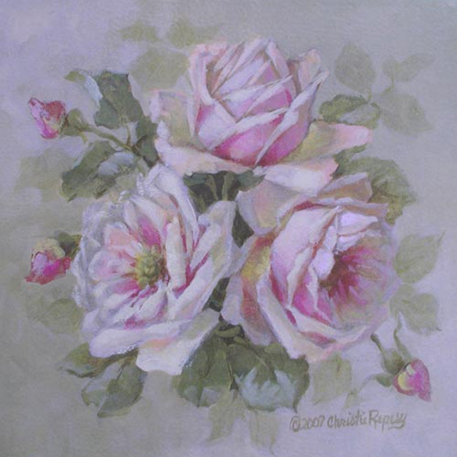 Christie Repasy Chelsea Rose Original Canvas Print The Bella Cottage The Bella Cottage Inc