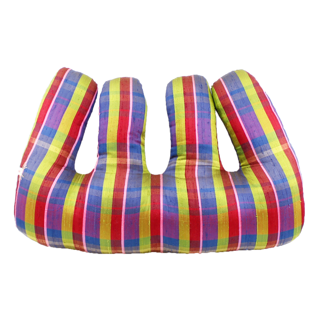 Plaid Party Comb Pillow Moca Store