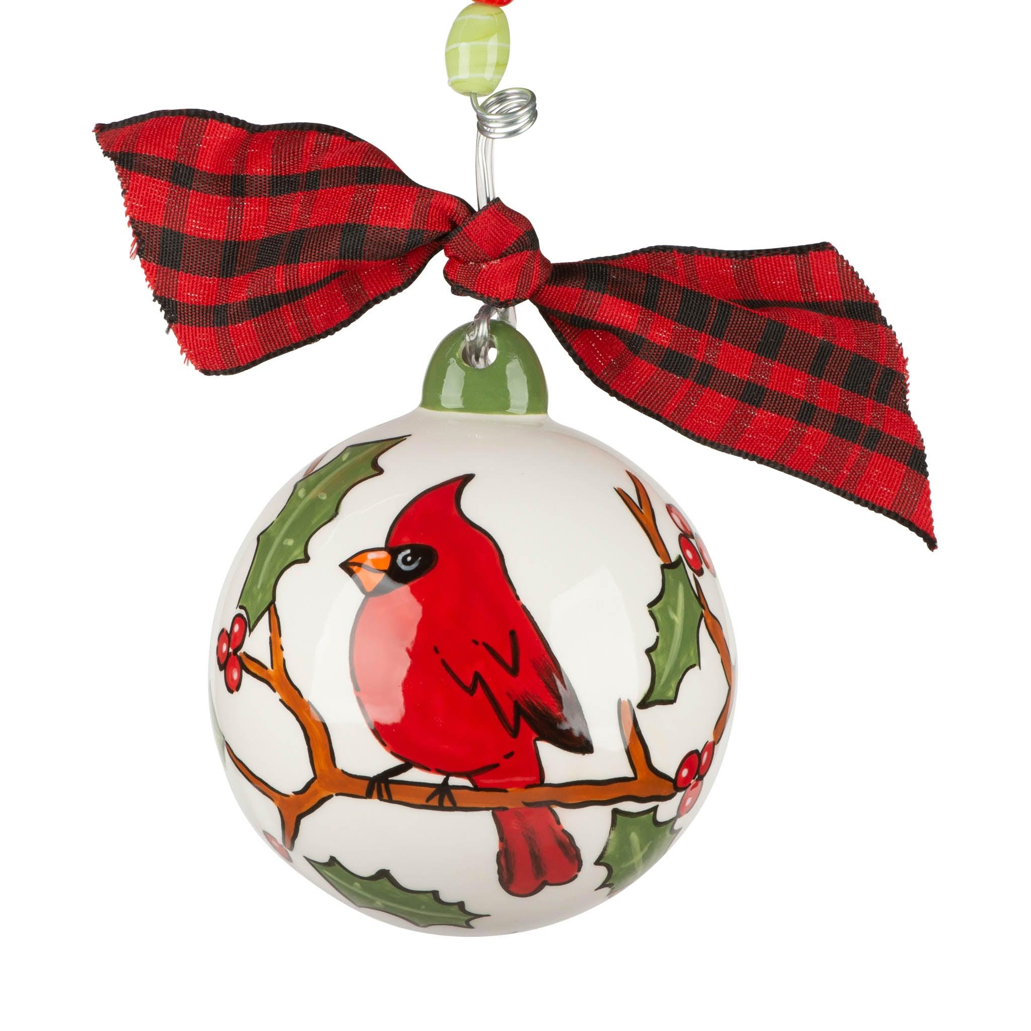 Red Bird Ornament Glory Haus